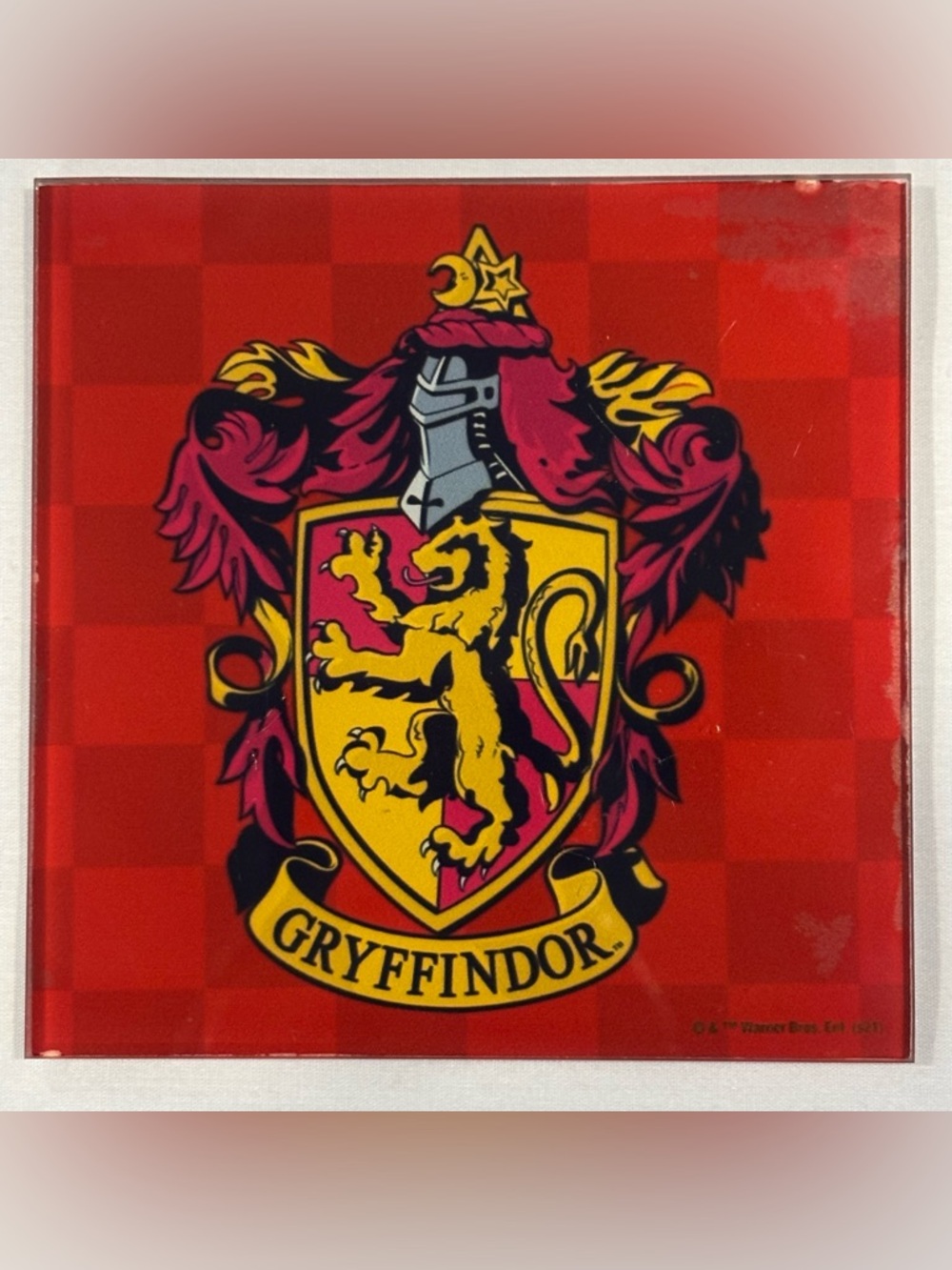 Official Warner Bros. Harry Potter Glass Coaster Set - 4 Hogwarts House Crests - Picture 2 of 6